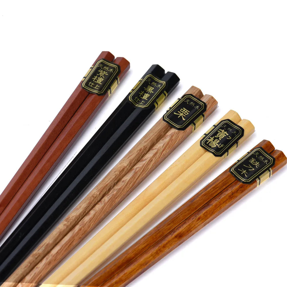 Bamboo Chopsticks Reusable, Twisted chopsticks Natural Wooden Chopsticks Dishwasher Safe Lightweight