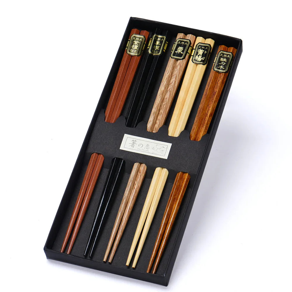 Bamboo Chopsticks Reusable, Twisted chopsticks Natural Wooden Chopsticks Dishwasher Safe Lightweight