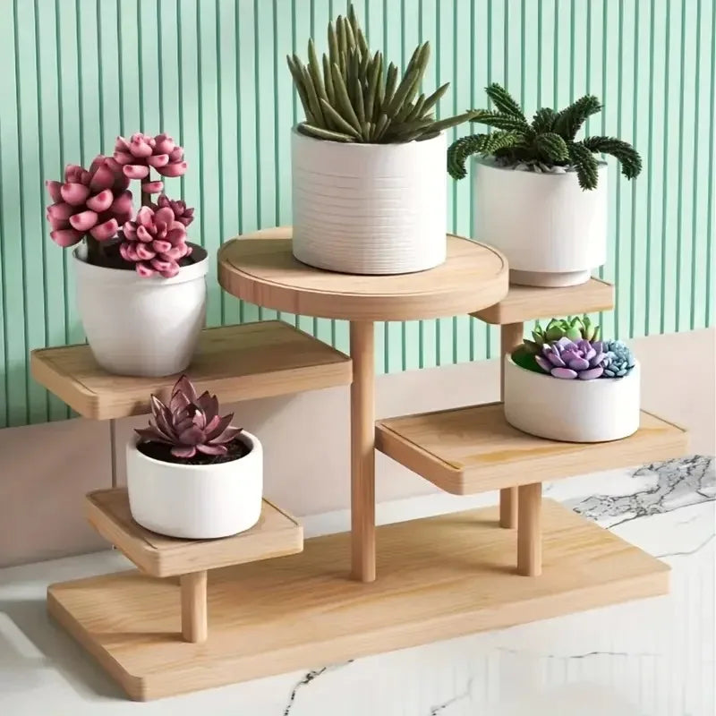 Solid Wood Stall Display Stand Creative Wood Jewelry Ornaments Display Table Ins Style Display Multi-layer Storage Rack