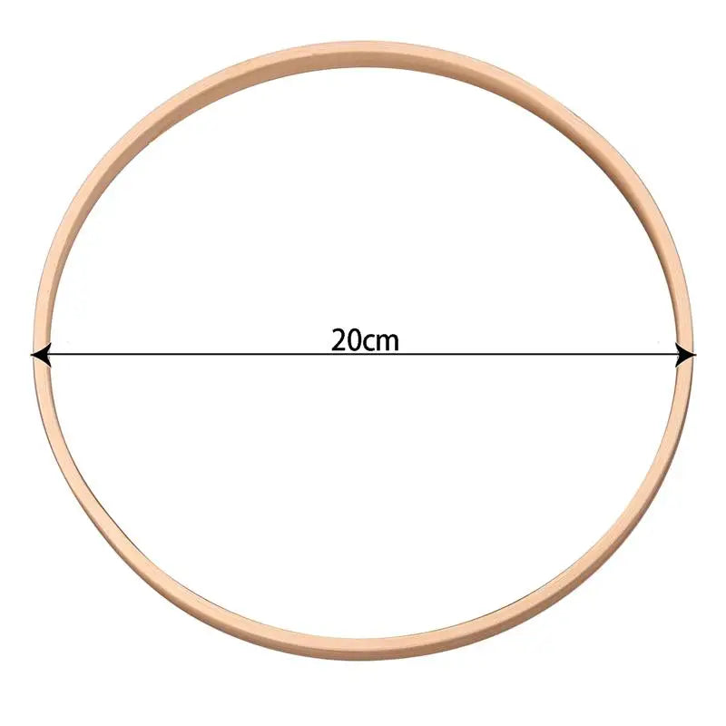 1 Pack Wooden Bamboo Floral Hoop Large Wooden Wreath Hoop Craft Rings Bamboo Circles Macrame Hoops Rings for DIY Dream Catcher, Wedding Wreath Decor, Wall Hanging Crafts(