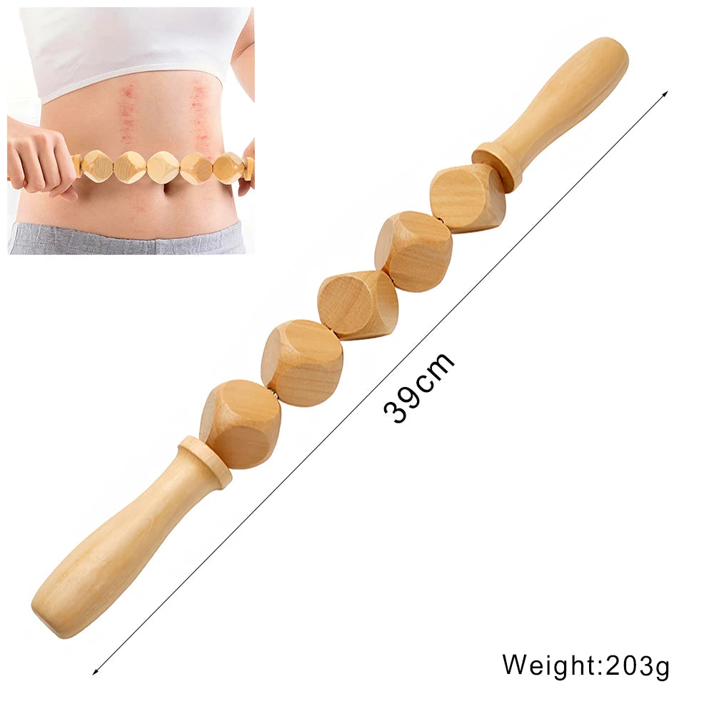 Wood Therapy Massage Tools Lymphatic Drainage Massager Maderoterapia Kit Wooden Massager Body Sculpting Tools for Muscle Pain Relief, Anti-Cellulite, Body Contouring and Shaping