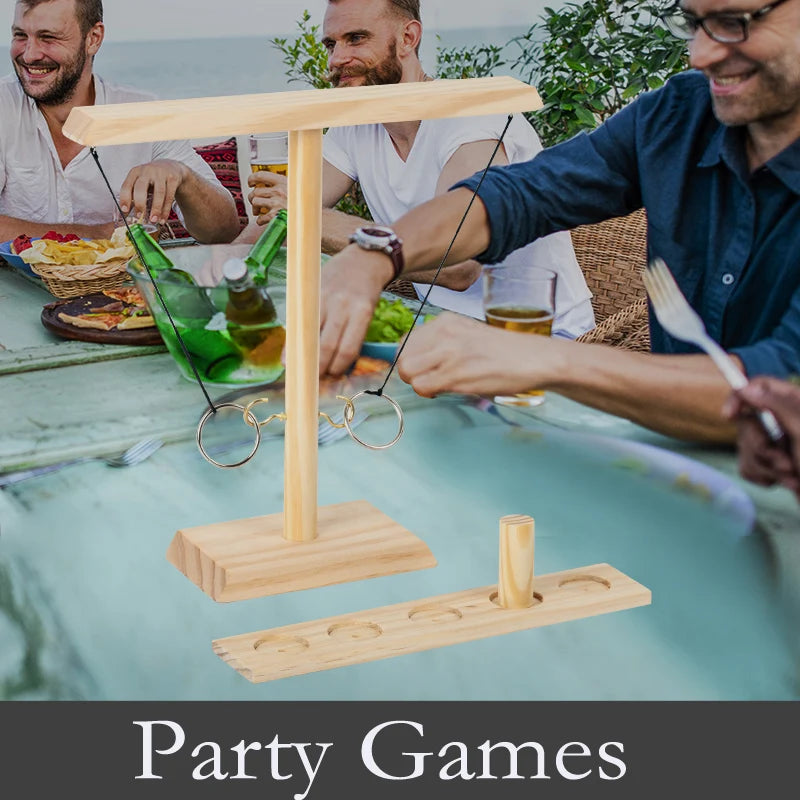 Hook and Ring Game Handmade Wooden Toss Game for Kids and Adults,Yard Games,Toss Game for Bars,Home,Party