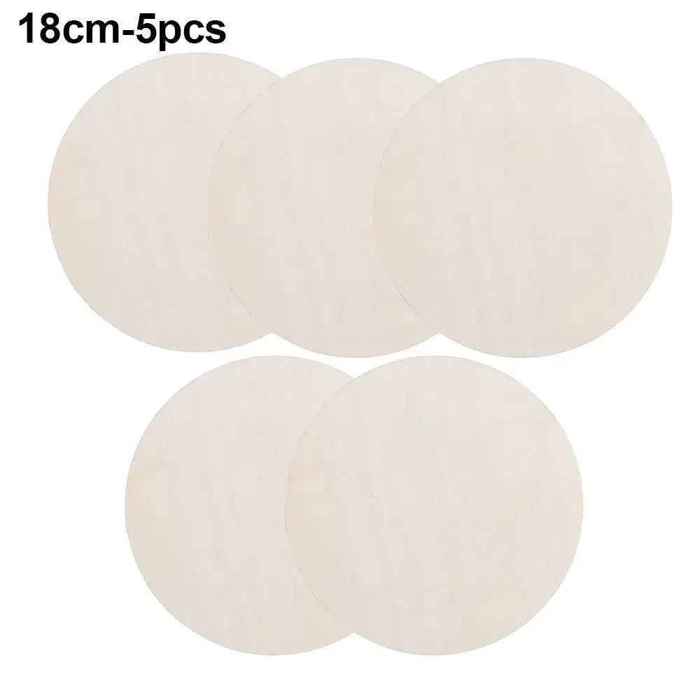 3/5/10pcs Wood Rounds Circles for Crafts, Unfinished Wood Circles Wood Sign Blank, Wooden Discs for DIY Crafts, Door Hangers and Christmas Decoration