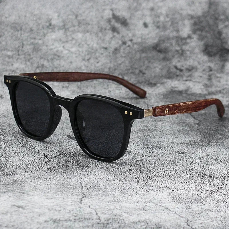 Wood Sunglasses Polarized for Men Women Uv Protection Wooden Bamboo Frame Mirrored Sun Glasses