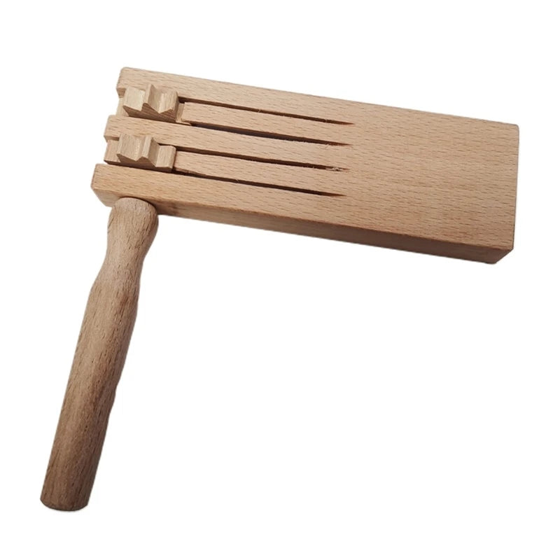 Traditional Matraca Toy - Wooden Spinning Rattle Ratchet Noise maker for Games, Parties and Sports
