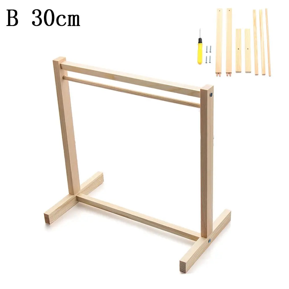 Doll Garment Rack with Wooden Clothes Hanger for 18 Inch Girl Doll Clothes Mini Hangers Wardrobe Furniture Accessories for Dollhouse Baby Shower Supplies (Wood)