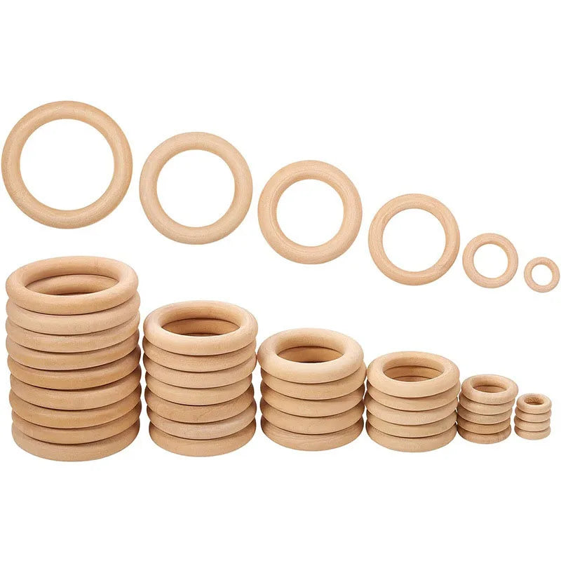 20pcs Wooden Rings for Crafts, Natural Wooden Rings for Macrame, Unfinished Wood Rings Circles, Macrame Rings Wooden Hoops for DIY Craft Pendant Connectors Jewelry Making  Macrame Craft Decorative Wooden Hoop