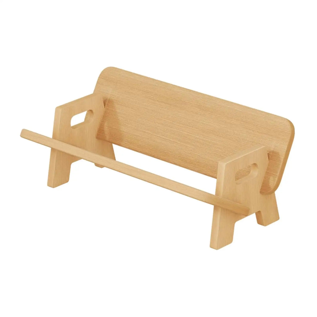Couch-Style Desktop Bookshelf Organizer - Natural Wood Desk Top Bookshelf for Books, CDs, Magazines, Space-Saving for Home Office/Dorm