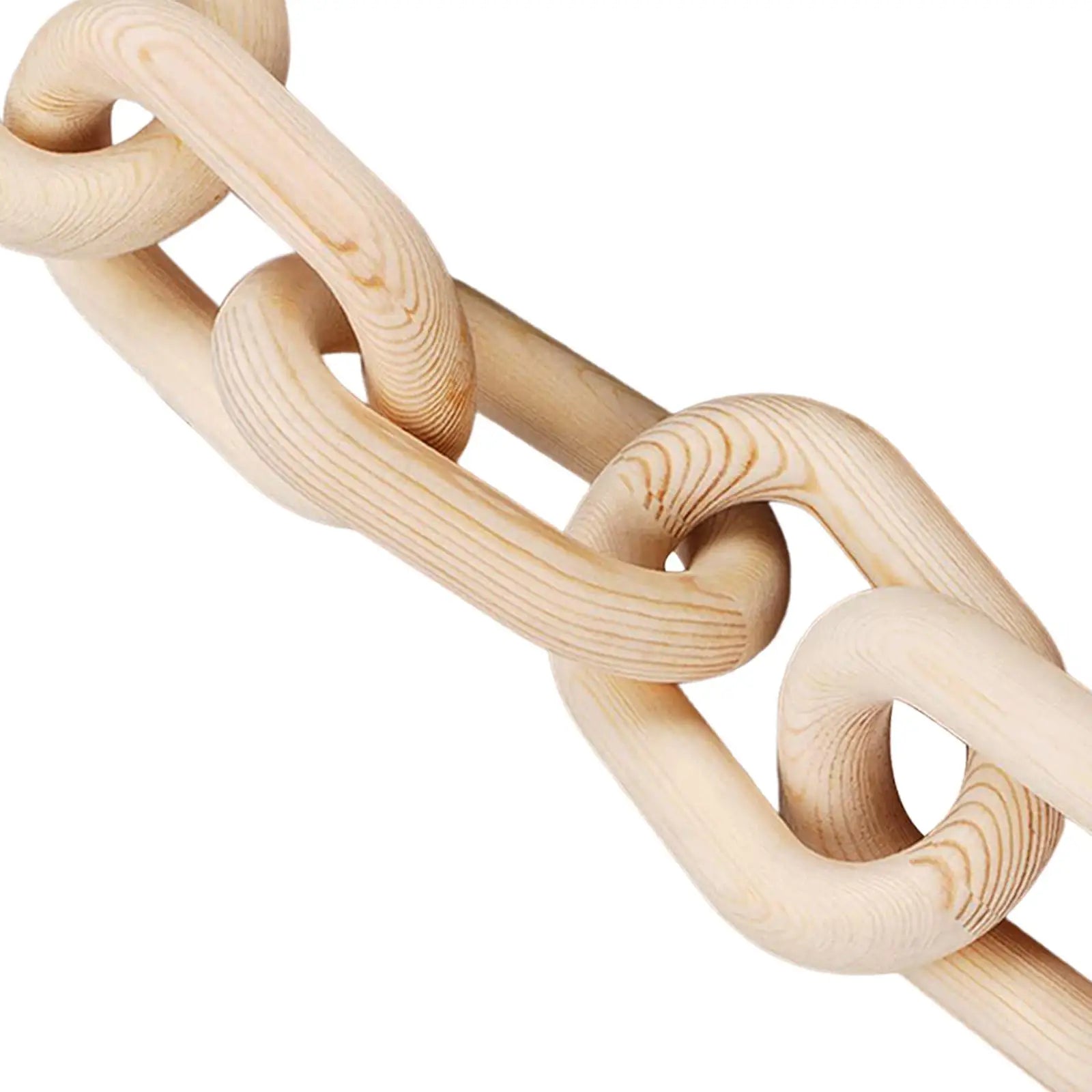 Wood Chain Link Decor- Brown with Subtle Red Undertone Decorative Chain Links for Coffee Table, Book Shelves, & Racks - Modern Rustic Home Decor Gift Ideas for Housewarming & Wedding