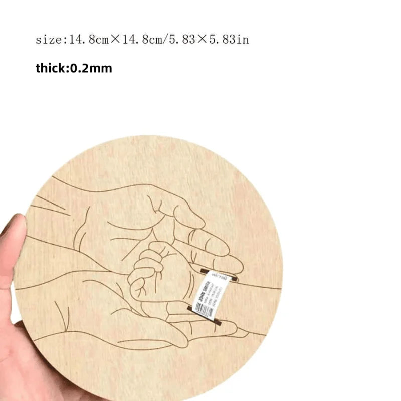 Newborn Baby Announcement Sign, Wooden Engraved Baby Birth Hospital Bracelet Holder Hello World Newborn Announcement Board Welcome Baby Shower Decor