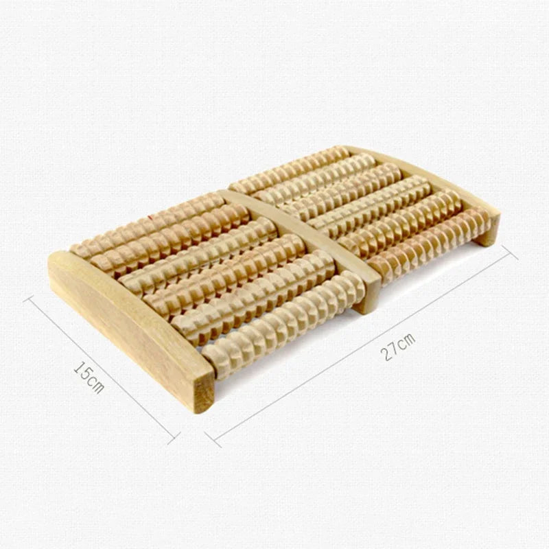 Wooden Foot Massager for Neuropathy, Heel Pain and Targeted Plantar Fasciitis Relief | Deep Tissue and Feet Massage for Relaxation | Reflexology Tool for Planters Facetious Relief