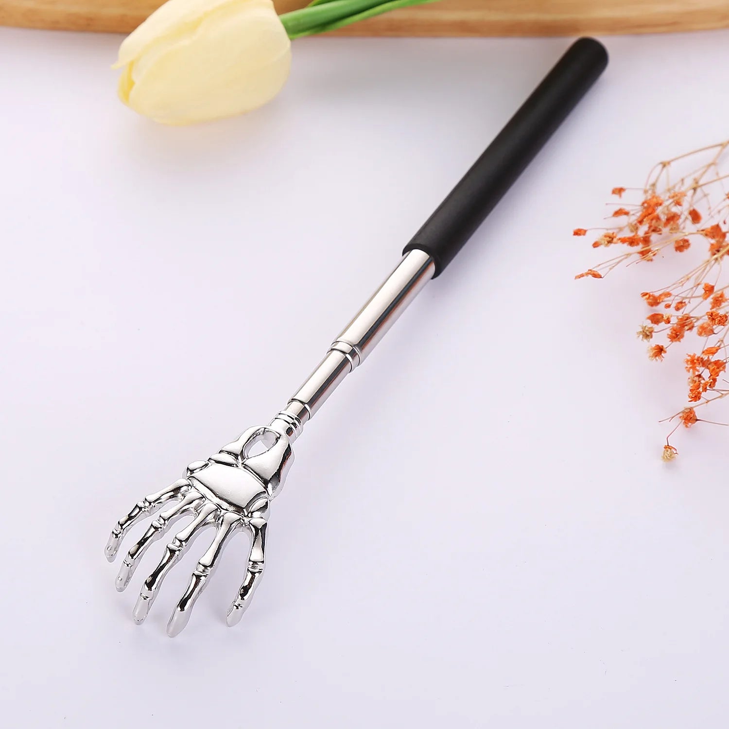 Bamboo Wooden Back Scratcher Knobby Massage Roller Handle for Itching Stress Relief