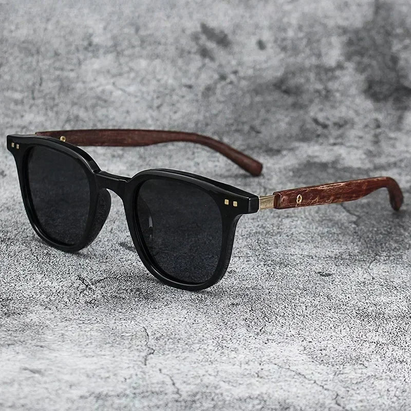 Wood Sunglasses Polarized for Men Women Uv Protection Wooden Bamboo Frame Mirrored Sun Glasses