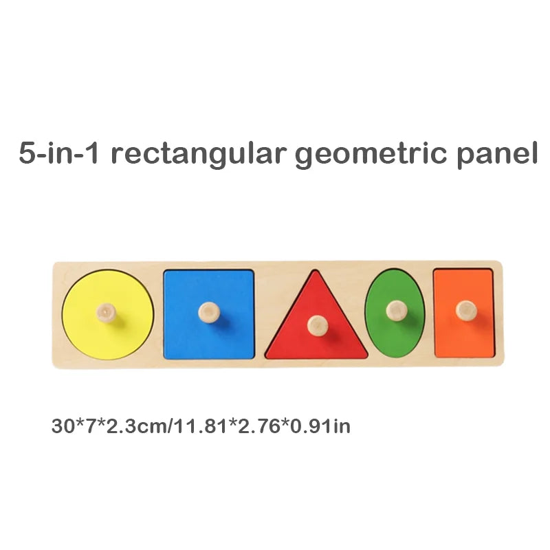 Toddler Wooden Preschool Learning Shape Peg Puzzle Board Toys