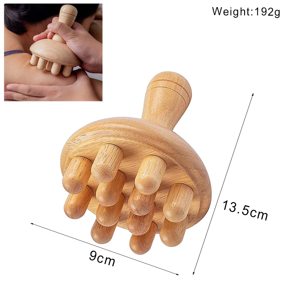 Wood Therapy Massage Tools Lymphatic Drainage Massager Maderoterapia Kit Wooden Massager Body Sculpting Tools for Muscle Pain Relief, Anti-Cellulite, Body Contouring and Shaping