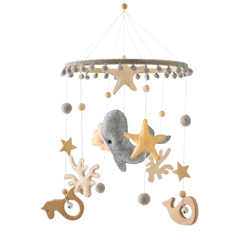 Baby Crib Mobile Arm,HBM Wooden Mobile Arm for Crib Mobile Hanger for Crib Baby Girl Nursery Decor