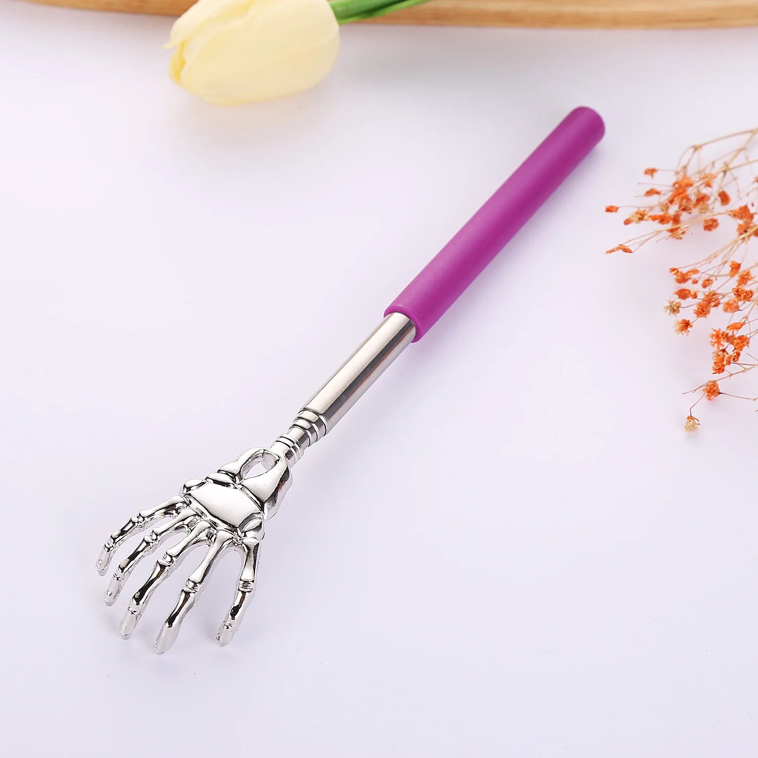 Bamboo Wooden Back Scratcher Knobby Massage Roller Handle for Itching Stress Relief