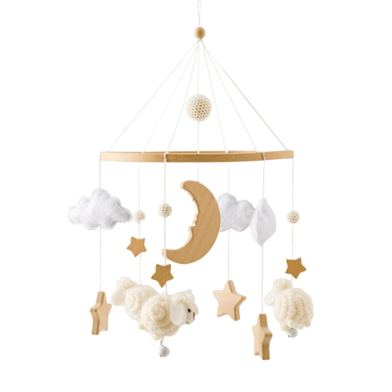 Baby Crib Mobile Arm,HBM Wooden Mobile Arm for Crib Mobile Hanger for Crib Baby Girl Nursery Decor