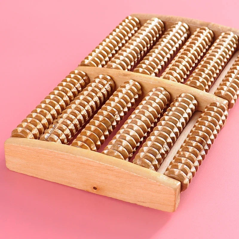 Wooden Foot Massager for Neuropathy, Heel Pain and Targeted Plantar Fasciitis Relief | Deep Tissue and Feet Massage for Relaxation | Reflexology Tool for Planters Facetious Relief