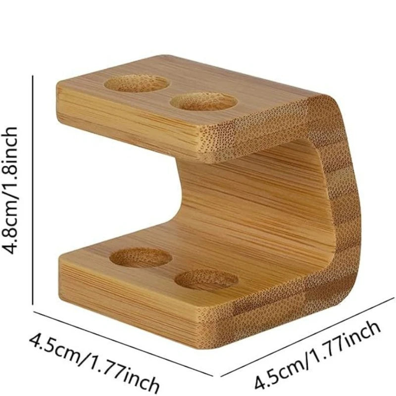 Toothbrush Head Holder, Freestanding Bamboo Storage Holder, Durable Bamboo Toothbrush Holders for Bathroom, Toothbrush Organiser Bathroom Accessories, Practical and Versatile