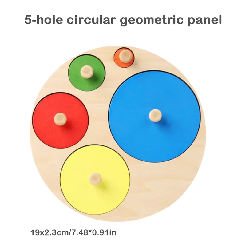 Toddler Wooden Preschool Learning Shape Peg Puzzle Board Toys