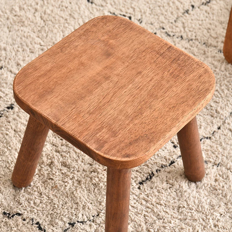 Solid Wood Step Stool，Milking Stool,9.3inch Wood Plant Stand, Round Foot Stool, Removable Portable Stool, Shoe Changing Stool, Small Short Stool