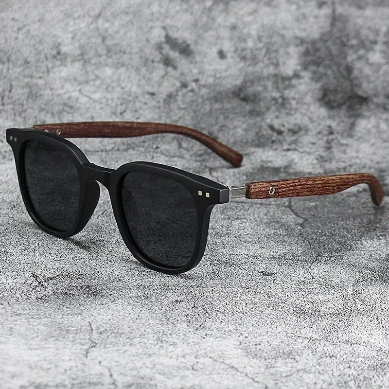 Wood Sunglasses Polarized for Men Women Uv Protection Wooden Bamboo Frame Mirrored Sun Glasses