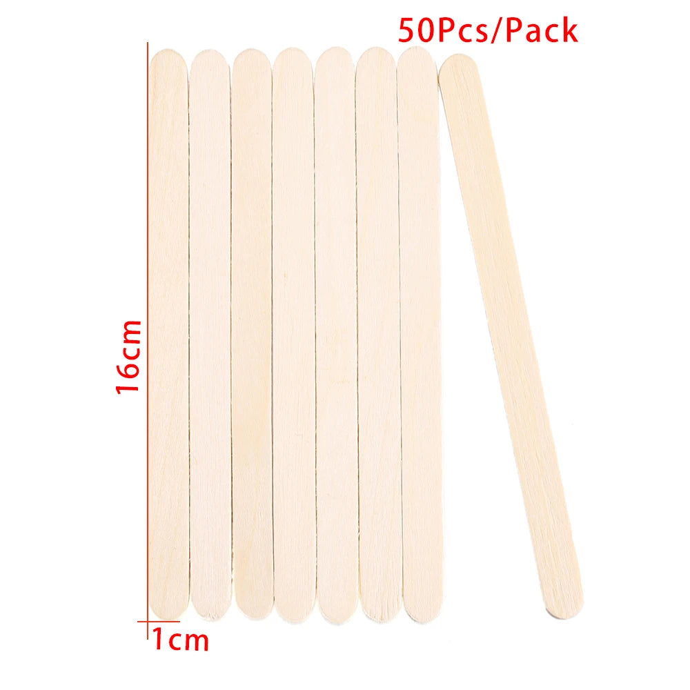 Popsicle Stick Premium Quality 50/100/150pcs - Craft Supplies Sticks - Bulk Popsicle Mixed Sizes Assorted Multi Mini Large Wood Strips - Craft for Kids