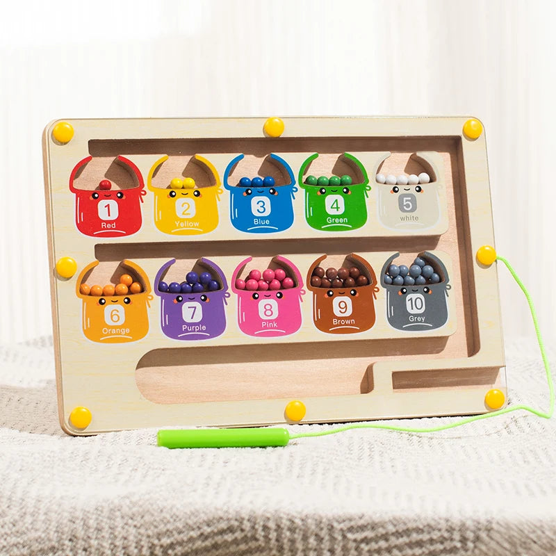 Toys Gifts for 2 3 4 5 Years Old Toddler Girls Boys, Magnetic Color and Number Maze Montessori Toys for 2+ Year Old Kids Birthday Learning Quiet Travel Toy