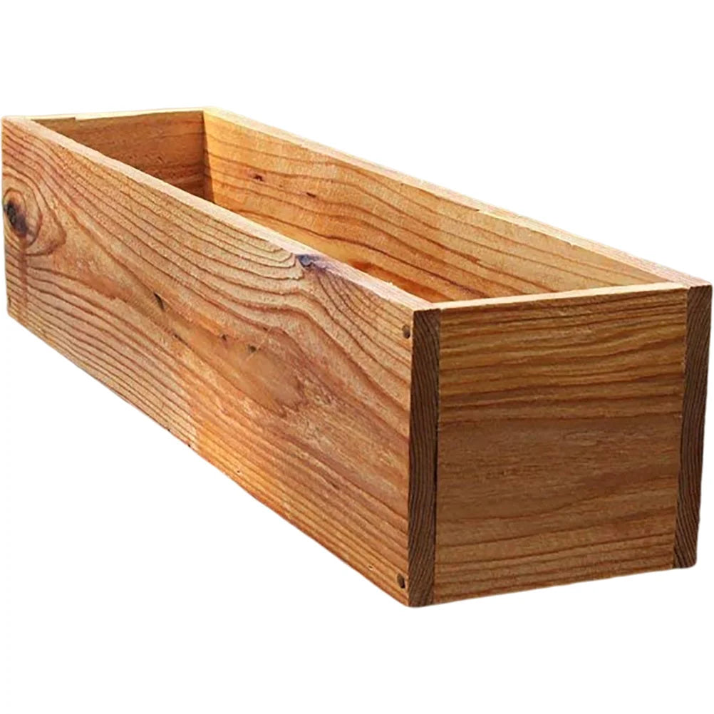 Antiseptic Wood Flower Box Wooden Planter Boxes Retro Window Outdoor Pot Cedar Succulent Decorative Pots
