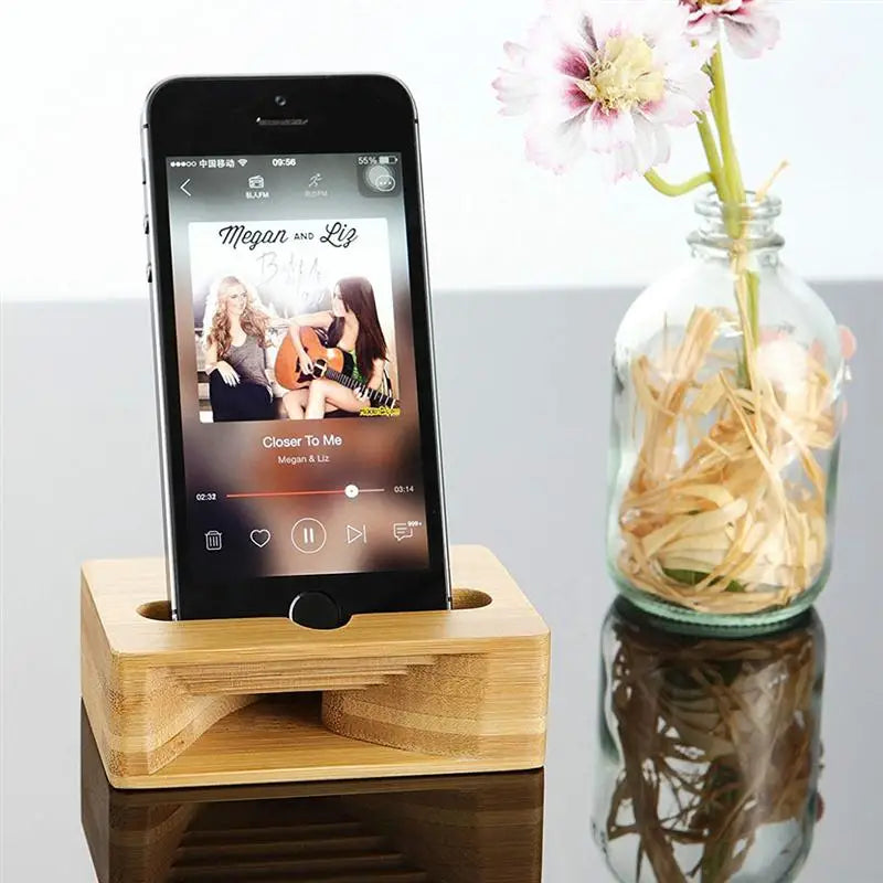 Wooden Sound Amplifier Stand Holder - Thumbnail 4