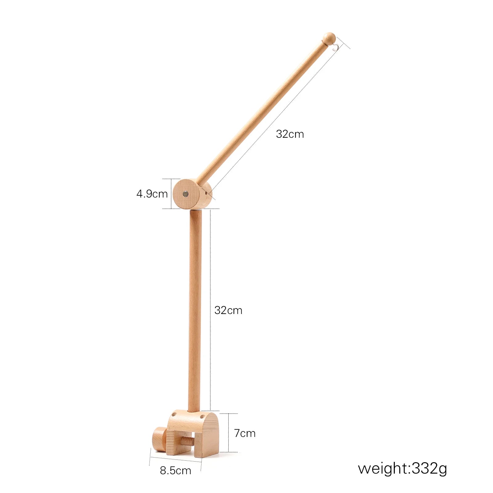 Baby Crib Mobile Arm,HBM Wooden Mobile Arm for Crib Mobile Hanger for Crib Baby Girl Nursery Decor
