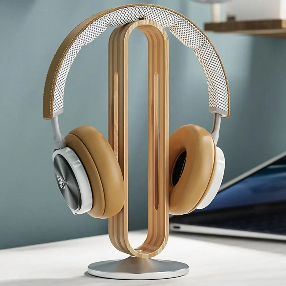 Headphone Stand Wood, Headset Stand for Desk, Walnut Gaming Headphone Holder Compatible for Sennheiser, Bose, Beats, Razer, AKG, Airpod Max, HyperX, Sony PS4 et.