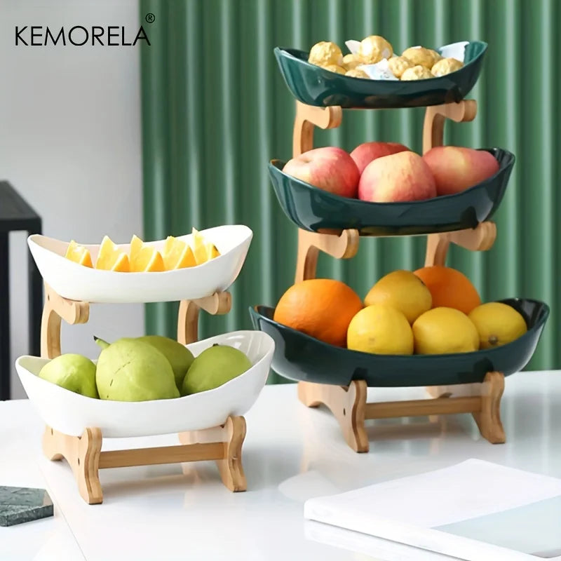 Ceramic Candy Dish Living RoomCeramic Candy Dish Living Room Home Three-Layer Fruit Plate Snack Plate Creative Modern Dried Fruit Fruit Basket Home Three-Layer Fruit Plate Snack Plate Creative Modern Dried Fruit Fruit Basket