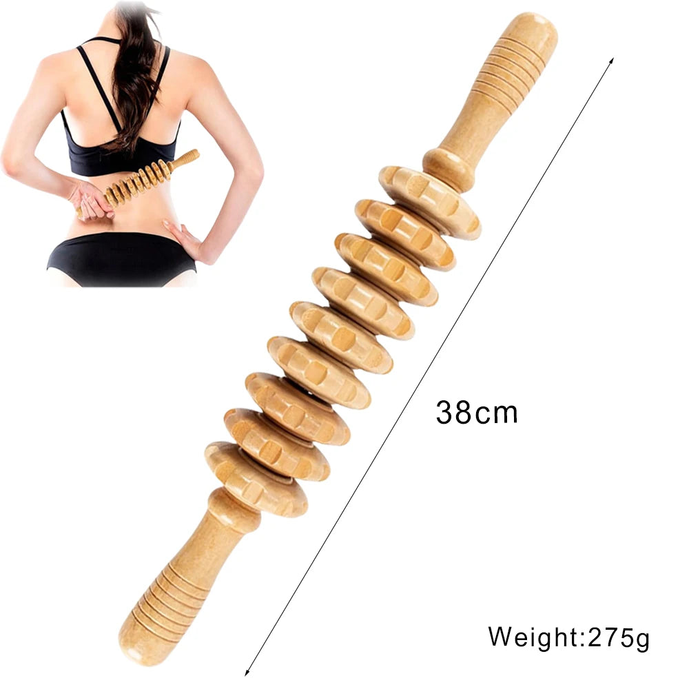 Wood Therapy Massage Tools Lymphatic Drainage Massager Maderoterapia Kit Wooden Massager Body Sculpting Tools for Muscle Pain Relief, Anti-Cellulite, Body Contouring and Shaping