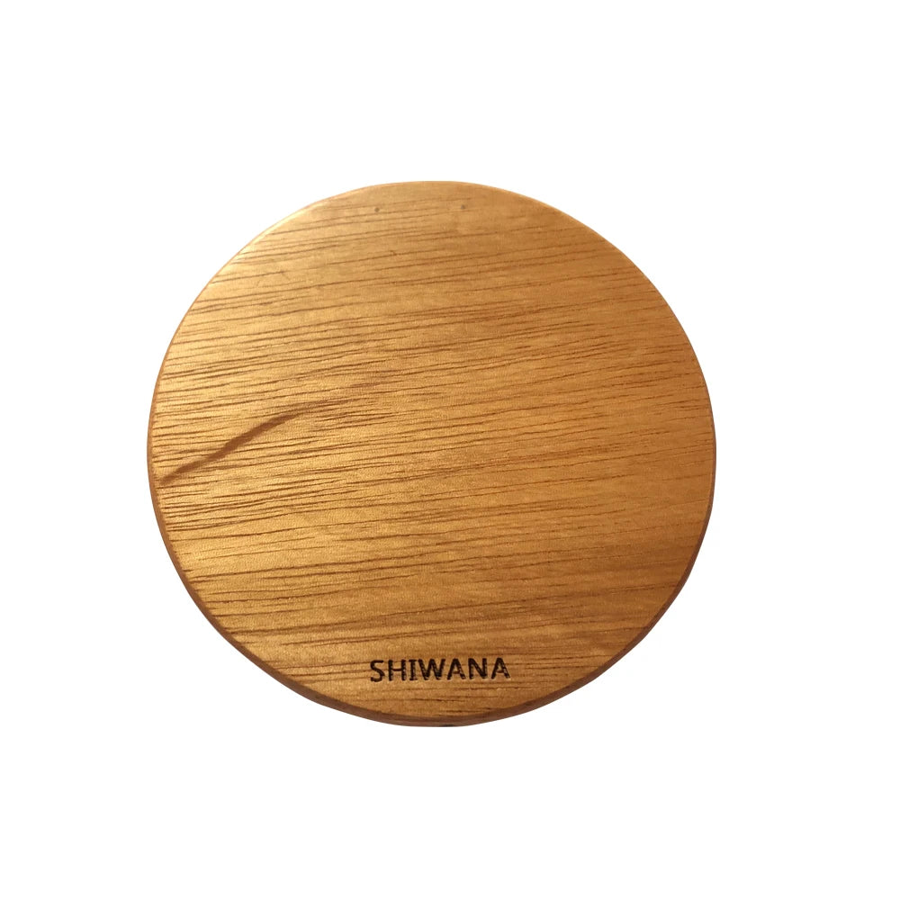 Wireless Charger Pad Bamboo Wood Cell Phone Wireless Chargers 10W Power Fast Charging Station with Charging Cable for Home Office