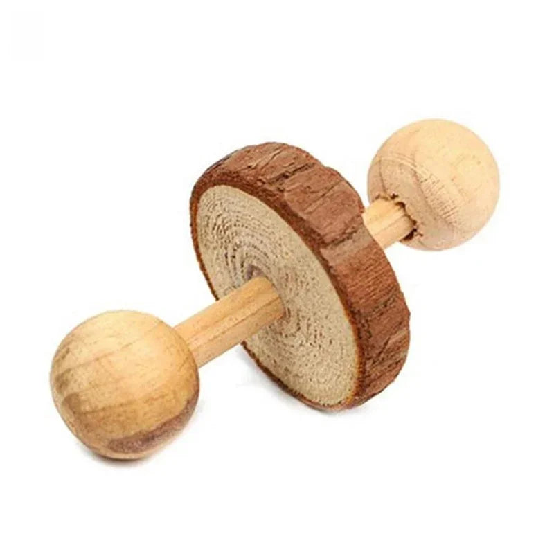Hamster Toys Rat Toys Chinchilla Toys Hamster Chew Toys Cage Accessories Apple Wood Sticks Ladder Bell Roller for Gerbil Guinea Pigs and Other Small Animal