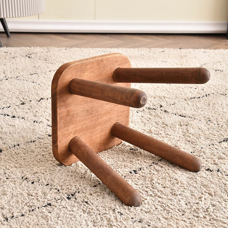 Solid Wood Step Stool，Milking Stool,9.3inch Wood Plant Stand, Round Foot Stool, Removable Portable Stool, Shoe Changing Stool, Small Short Stool