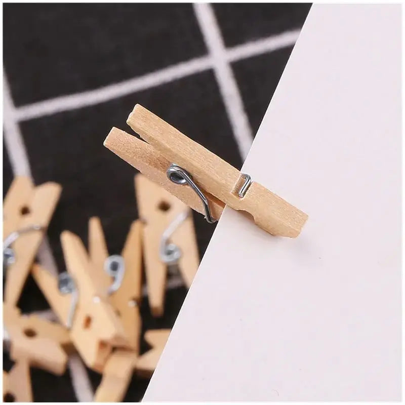 Mini Clothespins, Mini Clothes Pins for Photo Natural Wooden Small Picture Clips for Crafts 50pcs Decorative Wood Clips for Wall Hanging Pictures