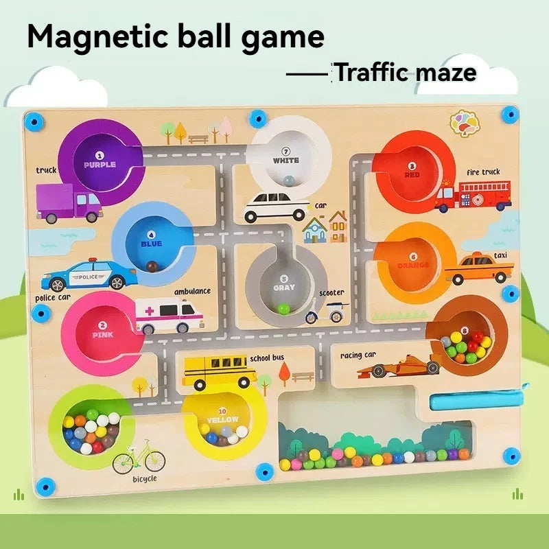 Toys Gifts for 2 3 4 5 Years Old Toddler Girls Boys, Magnetic Color and Number Maze Montessori Toys for 2+ Year Old Kids Birthday Learning Quiet Travel Toy