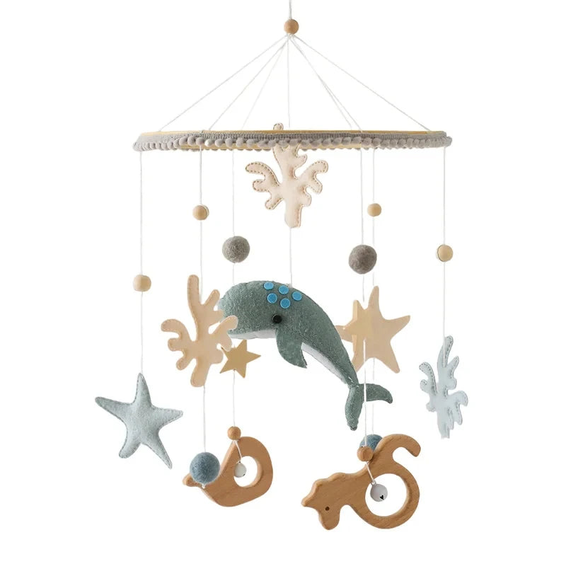 Baby Crib Mobile Arm,HBM Wooden Mobile Arm for Crib Mobile Hanger for Crib Baby Girl Nursery Decor