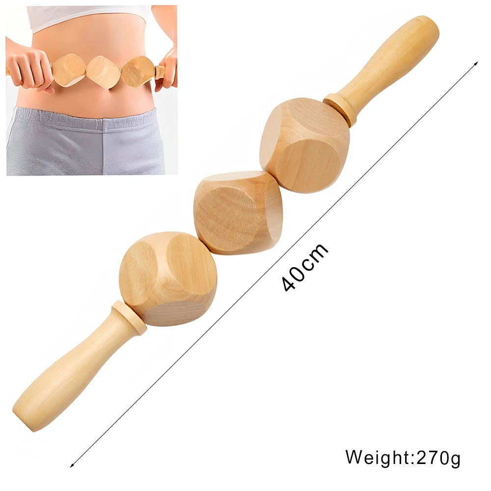Wood Therapy Massage Tools Lymphatic Drainage Massager Maderoterapia Kit Wooden Massager Body Sculpting Tools for Muscle Pain Relief, Anti-Cellulite, Body Contouring and Shaping