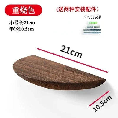 Semicircle Wooden Wall Shelf Background Wall Hanging Projector Display Stand Suspension Home Decoration Storage Organization