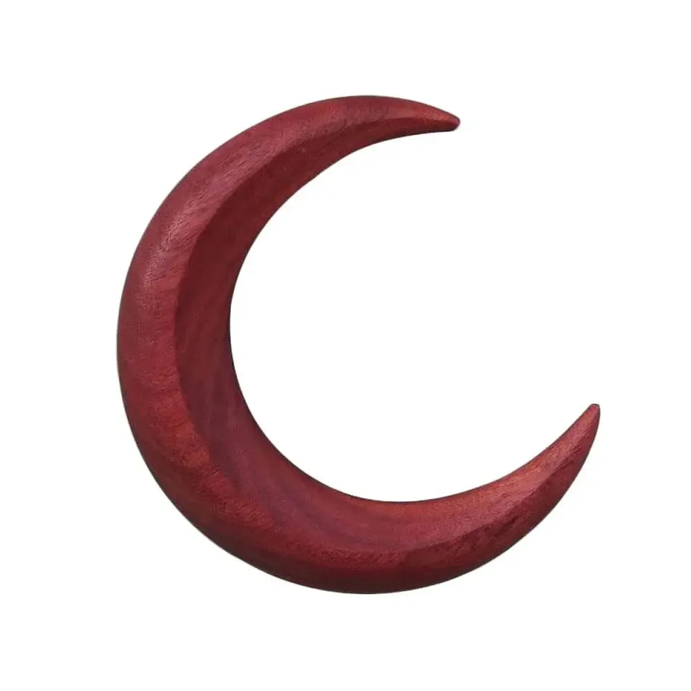 Moon Hair Fork Hairpin for Women 5.12'' Moon Stick Hand Carved Clip Thin Hair Accessories Wooden Barrettes Lightweight Styling Tool