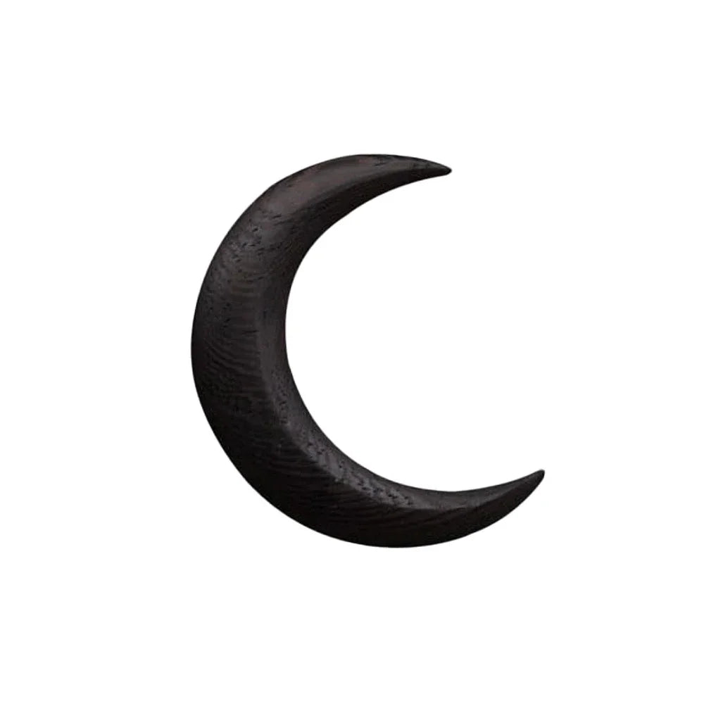 Moon Hair Fork Hairpin for Women 5.12'' Moon Stick Hand Carved Clip Thin Hair Accessories Wooden Barrettes Lightweight Styling Tool