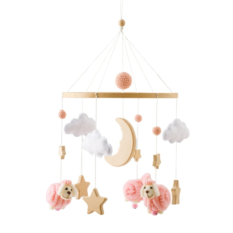 Baby Crib Mobile Arm,HBM Wooden Mobile Arm for Crib Mobile Hanger for Crib Baby Girl Nursery Decor