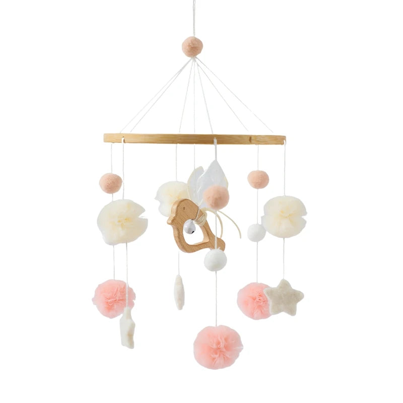 Baby Crib Mobile Arm,HBM Wooden Mobile Arm for Crib Mobile Hanger for Crib Baby Girl Nursery Decor
