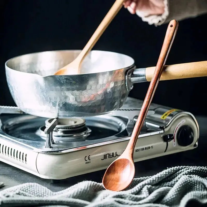 1PC 13 Inch Long Handle Wooden Cooking Spoons, Long Stirring Spoons Mixing Spoon Soup Mixing Kitchen Tools Wooden Utensils