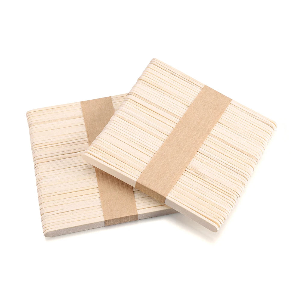 Popsicle Stick Premium Quality 50/100/150pcs - Craft Supplies Sticks - Bulk Popsicle Mixed Sizes Assorted Multi Mini Large Wood Strips - Craft for Kids