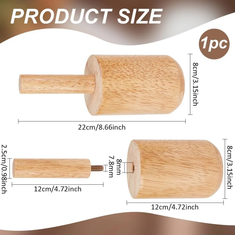 8.6x3.1 inch Cup Pottery Molds, Burlywood Wood Pottery Tools with Handle Pottery Matrixs Set with Coated for Clay Pottery Rib Wooden Shaping Porcelain Cup